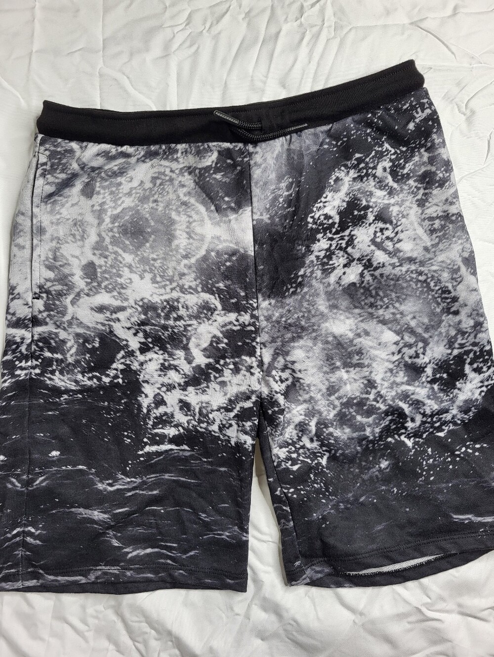 Boy's Shorts - Black and Gray Print